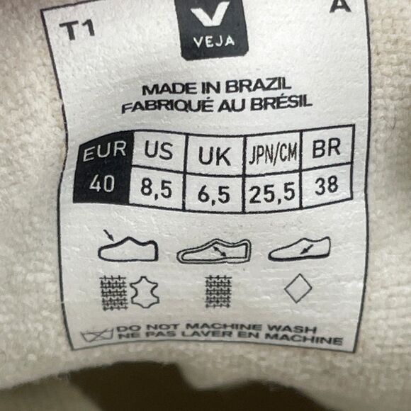 VEJA Women Veja Rio Branco Shoes Womens Size 8.5 White Leather Casual Comfort Sneakers
